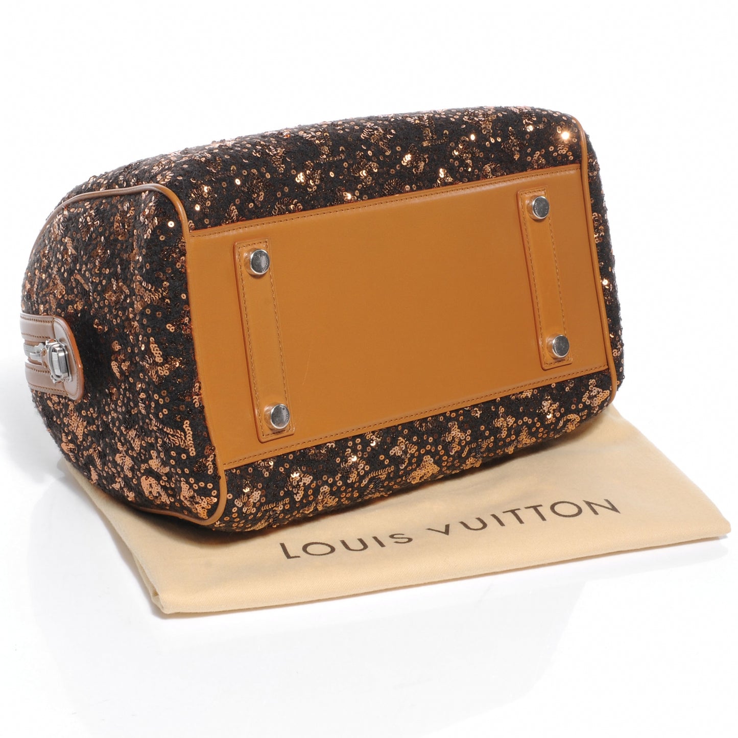 Sequin Monogram Sunshine Express Speedy Gold