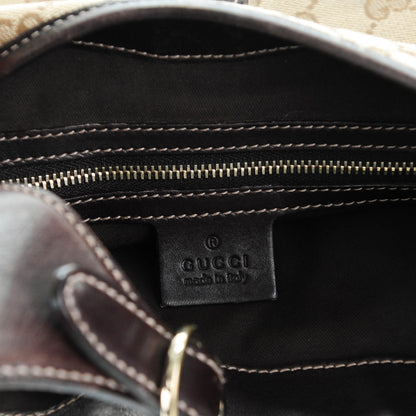 Gucci Monogram Web Jackie O Bouvier Hobo Dark Brown 8 of 9