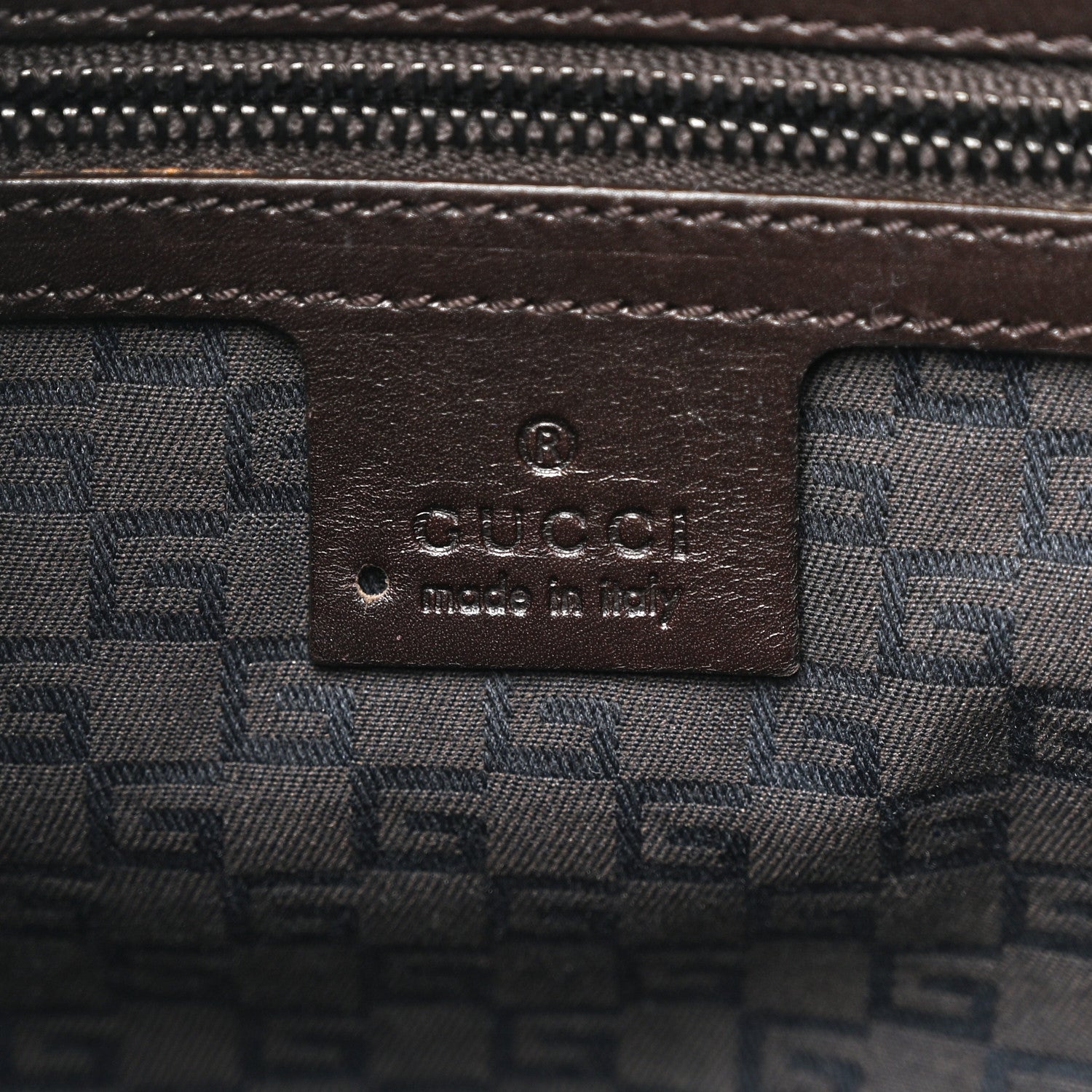 Gucci Canvas Wooden Handle Shoulder Bag Beige 6 of 12