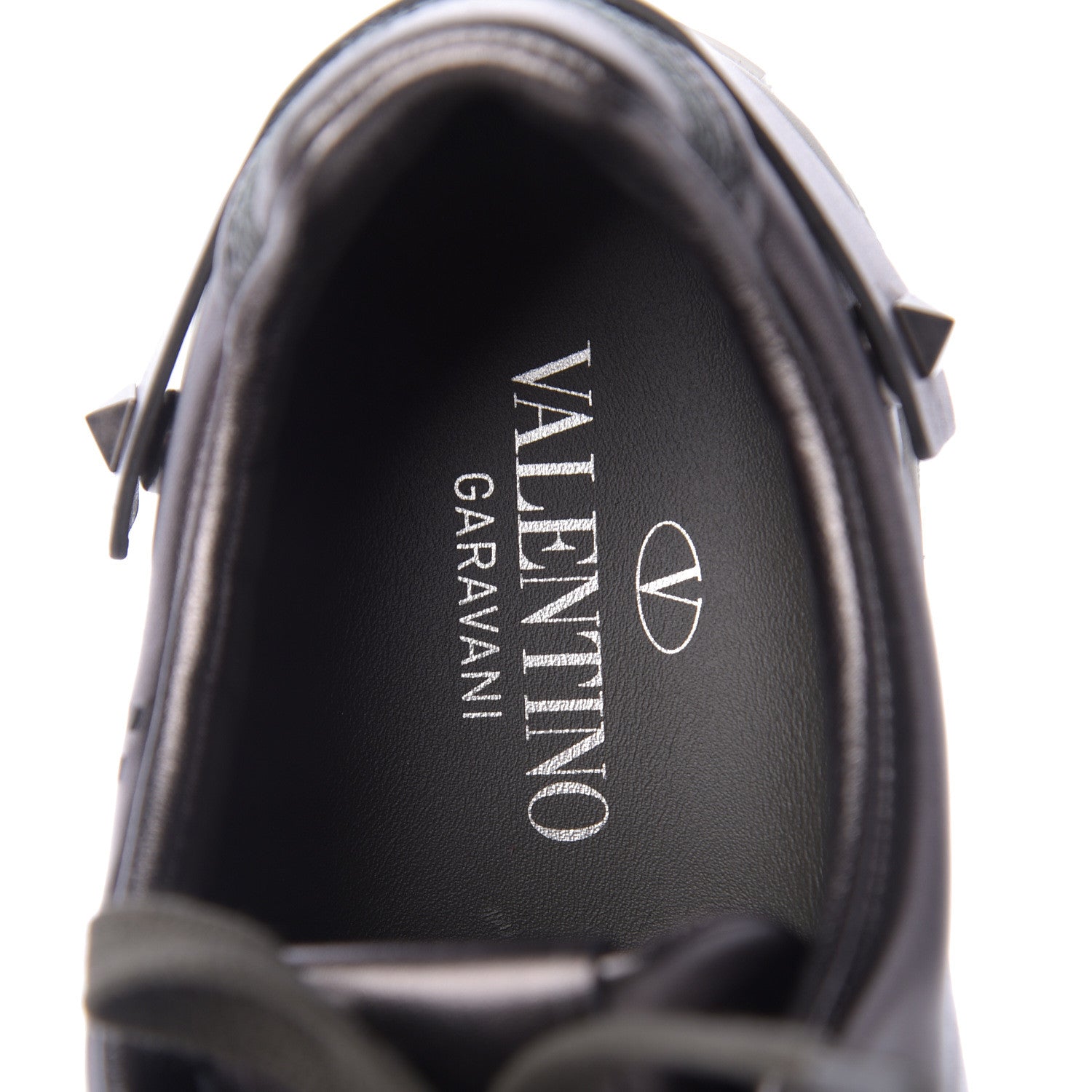 Valentino Garavani Metallic Calfskin Womens Backnet Sneakers 37.5 Silver 7 of 10