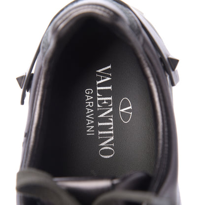 Valentino Garavani Metallic Calfskin Womens Backnet Sneakers 37.5 Silver 7 of 10