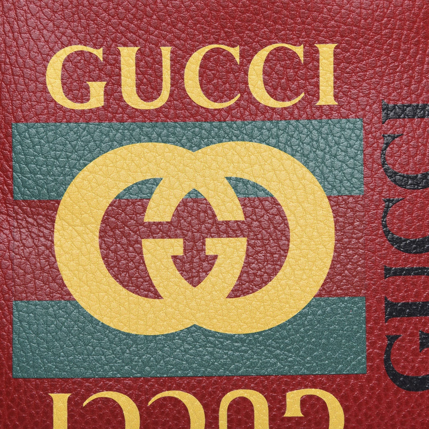Grained Calfskin Logo Messenger Bag Hibiscus Red