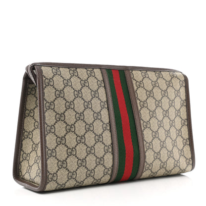 Gucci GG Supreme Monogram Web Toiletry Case Brown 3 of 8
