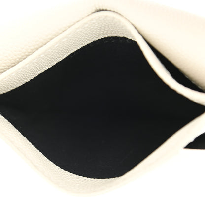 Saint Laurent Grain De Poudre Uptown Monogram Card Case Blanc Vintage 5 of 6