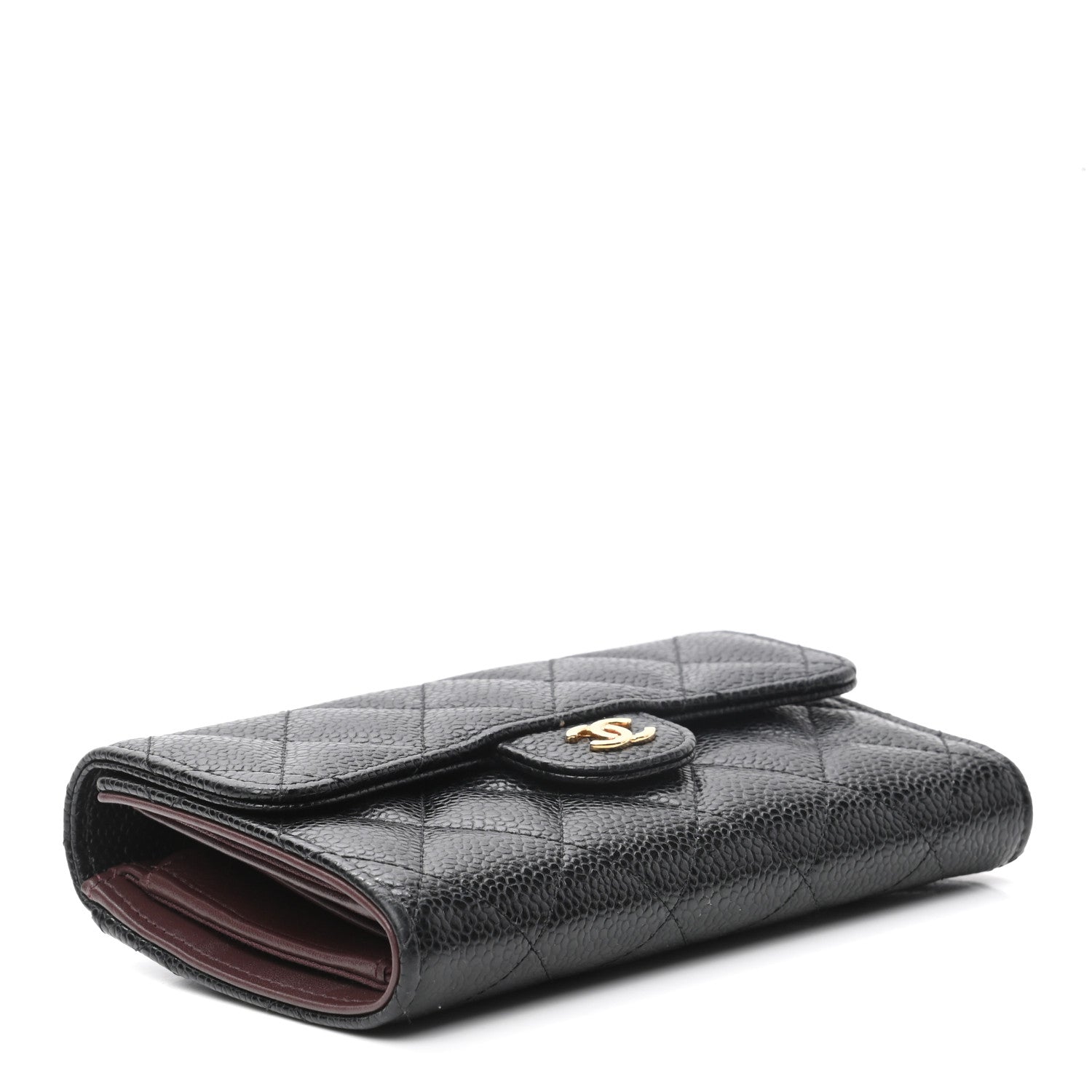 Chanel Caviar Quilted Small Flap Wallet Black 4 of 8