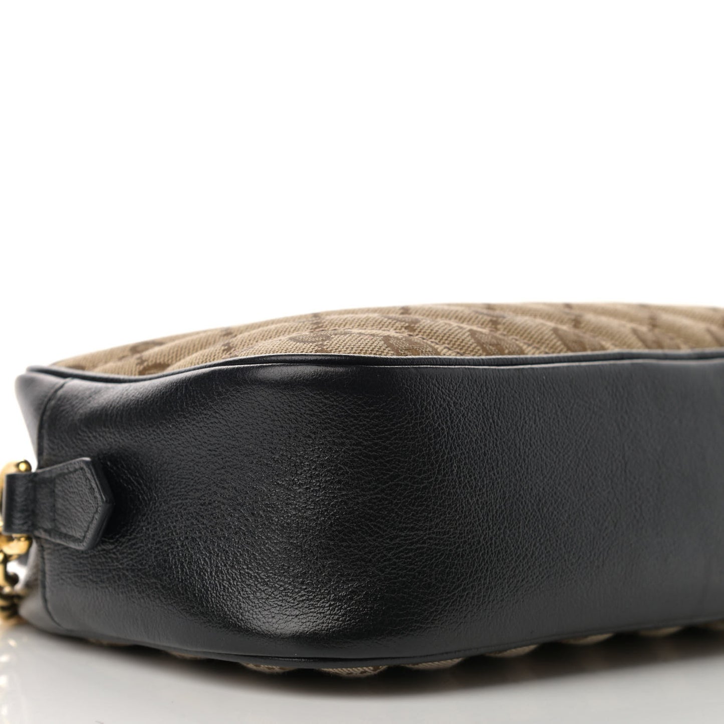 Monogram Matelasse Diagonal Small GG Marmont Chain Shoulder Bag Beige Black