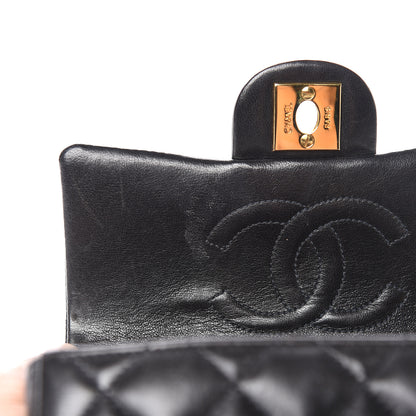 Chanel Lambskin Quilted Mini Square Flap Black 15 of 17