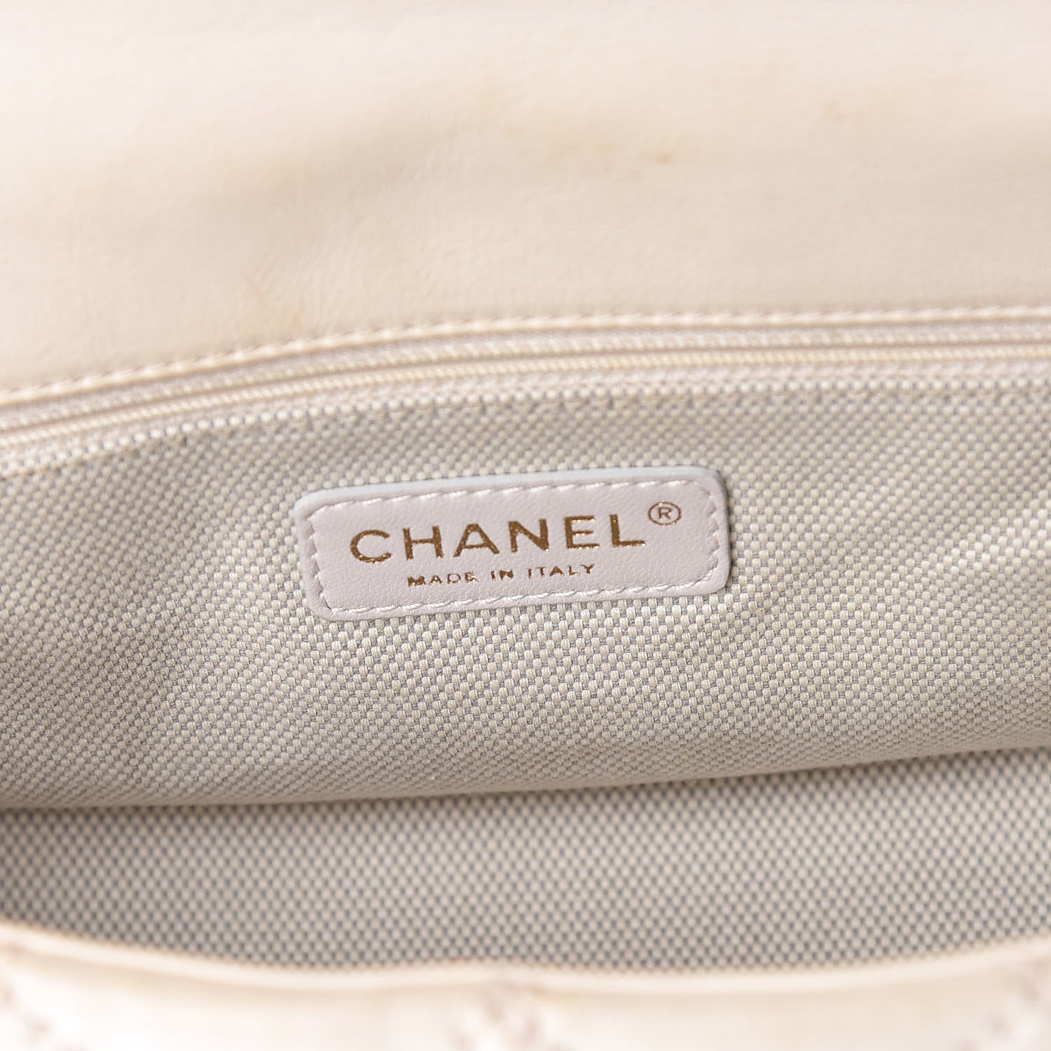 Chanel Calfskin Quilted Retro Chain Flap Beige 6 of 27