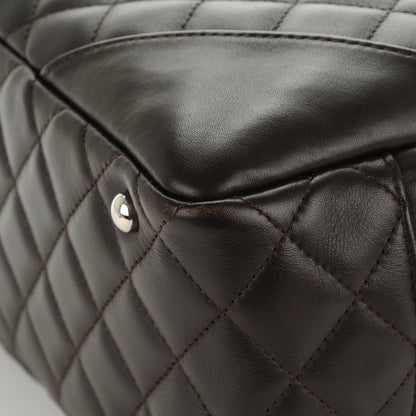 Chanel Calfskin Quilted Large Cambon Bowler Dark Brown 8 of 8