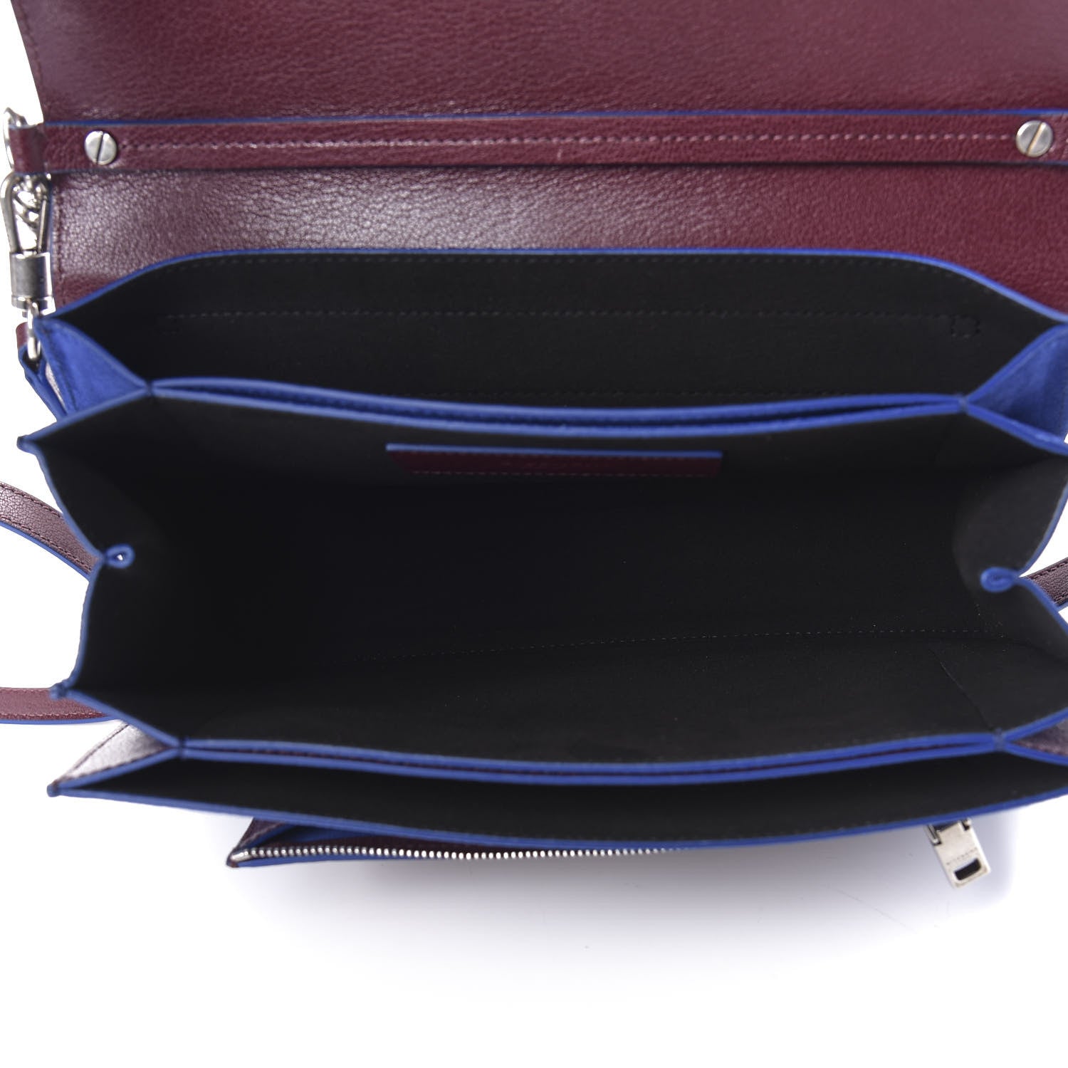 Givenchy Goatskin Suede Medium GV3 Shoulder Bag Aubergine Blue 5 of 9
