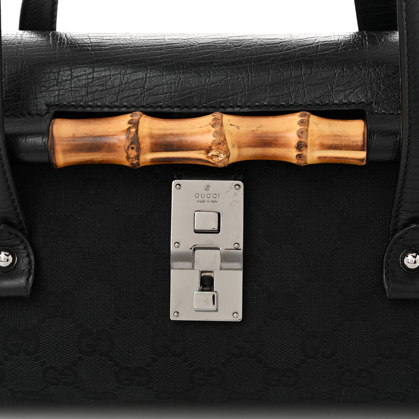 Monogram Bamboo Bullet Bag Black