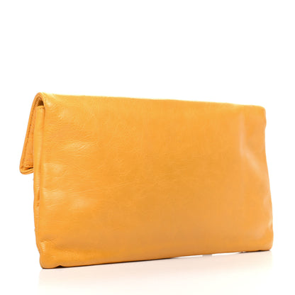 Balenciaga Agneau Giant 12 Rose Gold Hardware Envelope Clutch Mangue 3 of 6