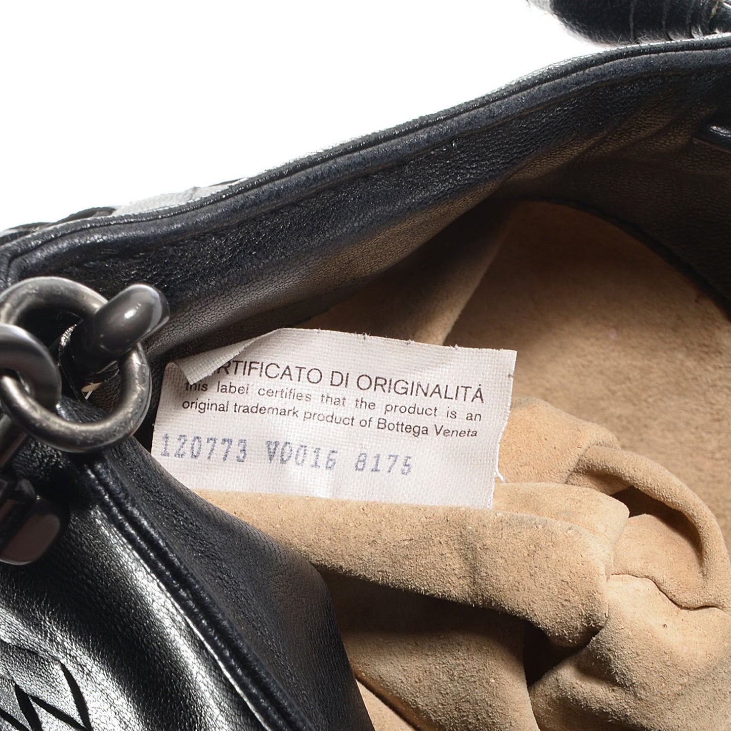 Nappa Intrecciato Baby Bag Nero Black
