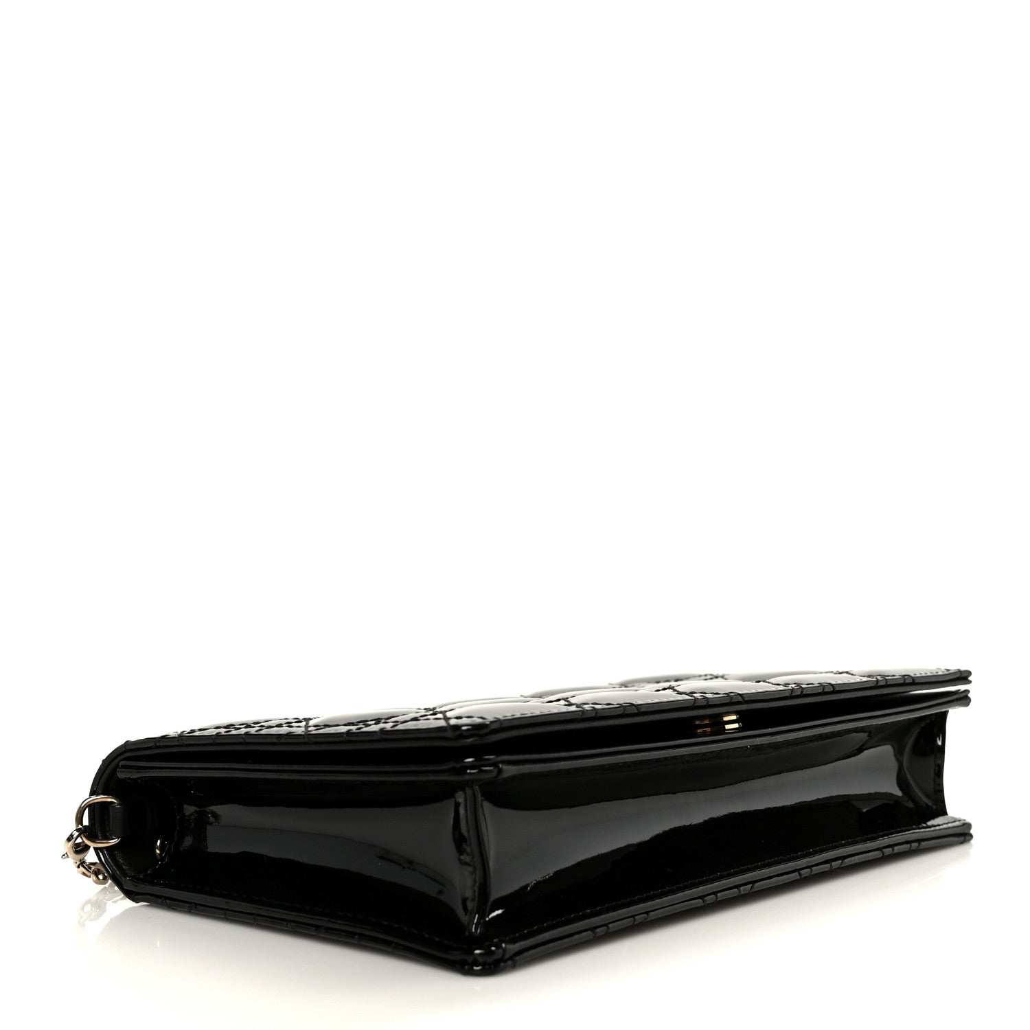 Christian Dior Patent Cannage Lady Dior Convertible Clutch Black 5 of 15