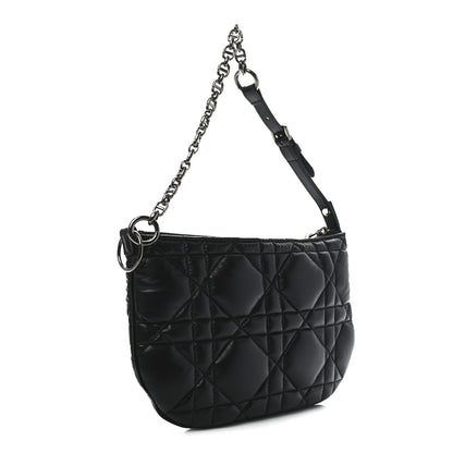 Christian Dior Calfskin Macrocannage Mini Dior Caro Tulip Bag Black 3 of 9