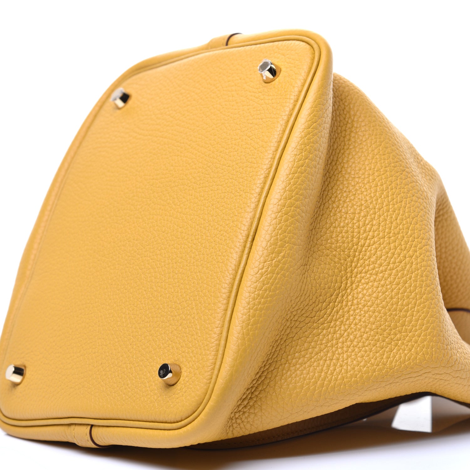 Hermes Taurillon Clemence Picotin Lock 22 MM Jaune Ambre 8 of 9