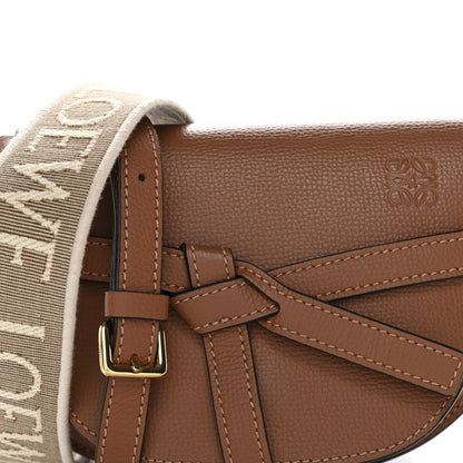 Loewe Calfskin Jacquard Mini Gate Dual Bag Tan 7 of 10