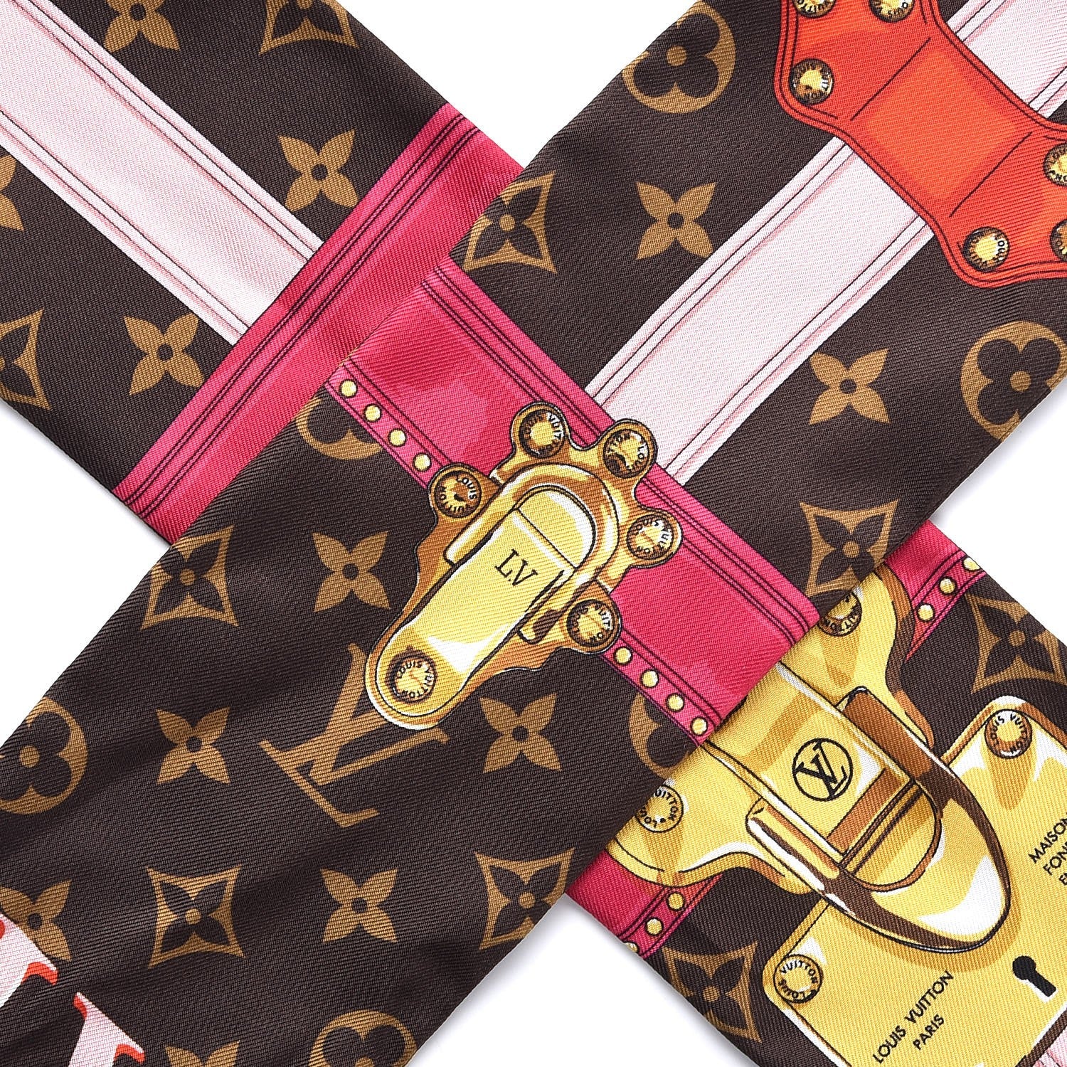 Louis Vuitton Silk Monogram Summer Trunks Bandeau Brown 6 of 6