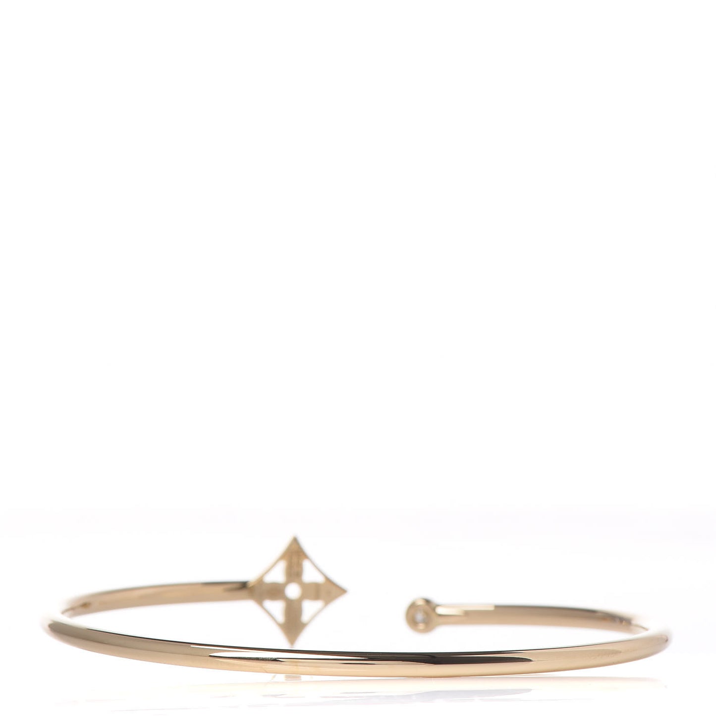 18K Yellow Gold Diamond Pave Idylle Blossom Twist Bracelet