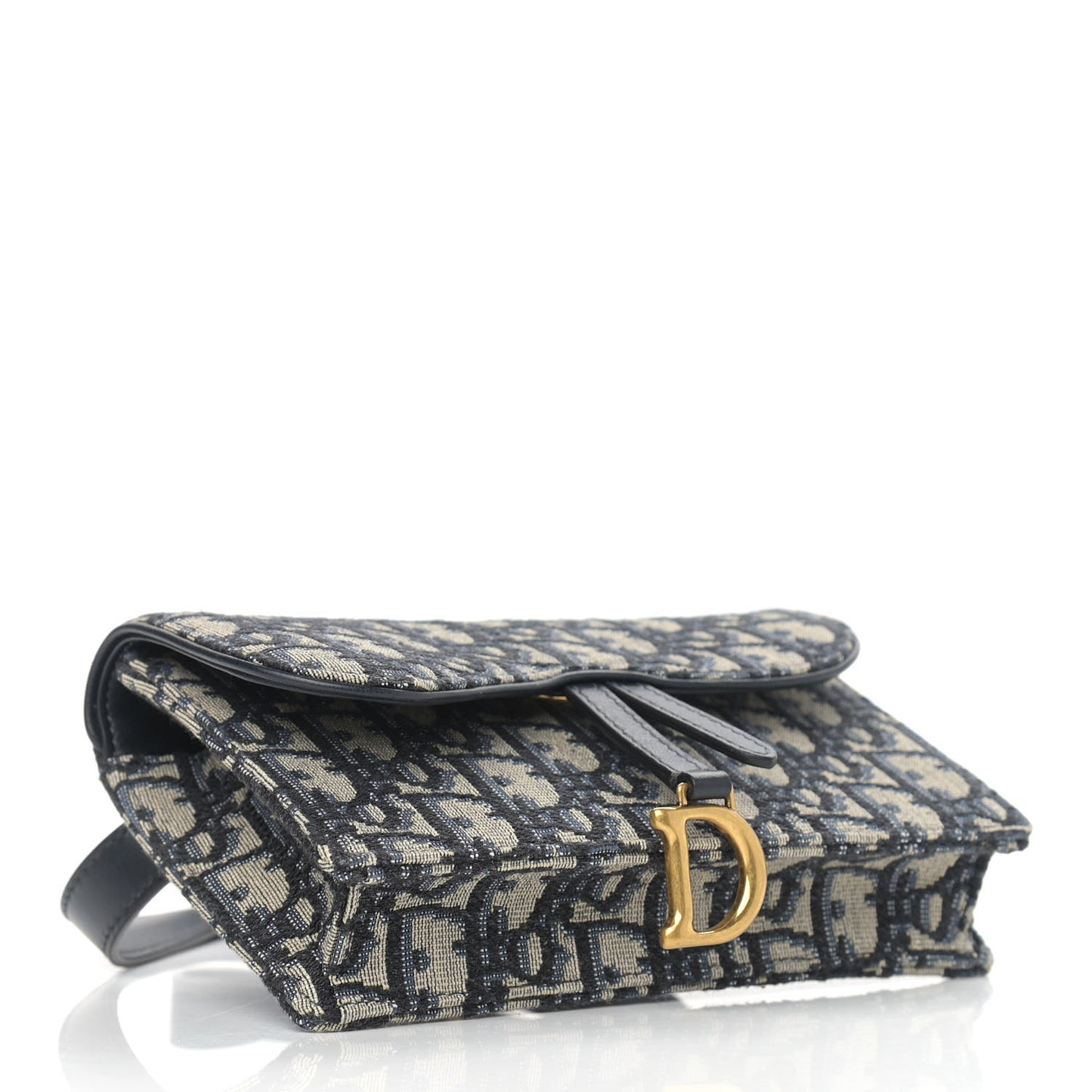 Oblique Saddle Belt Bag Blue