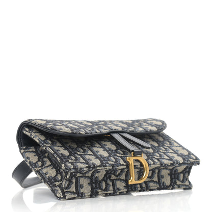 Christian Dior Oblique Saddle Belt Bag Blue 4 of 10