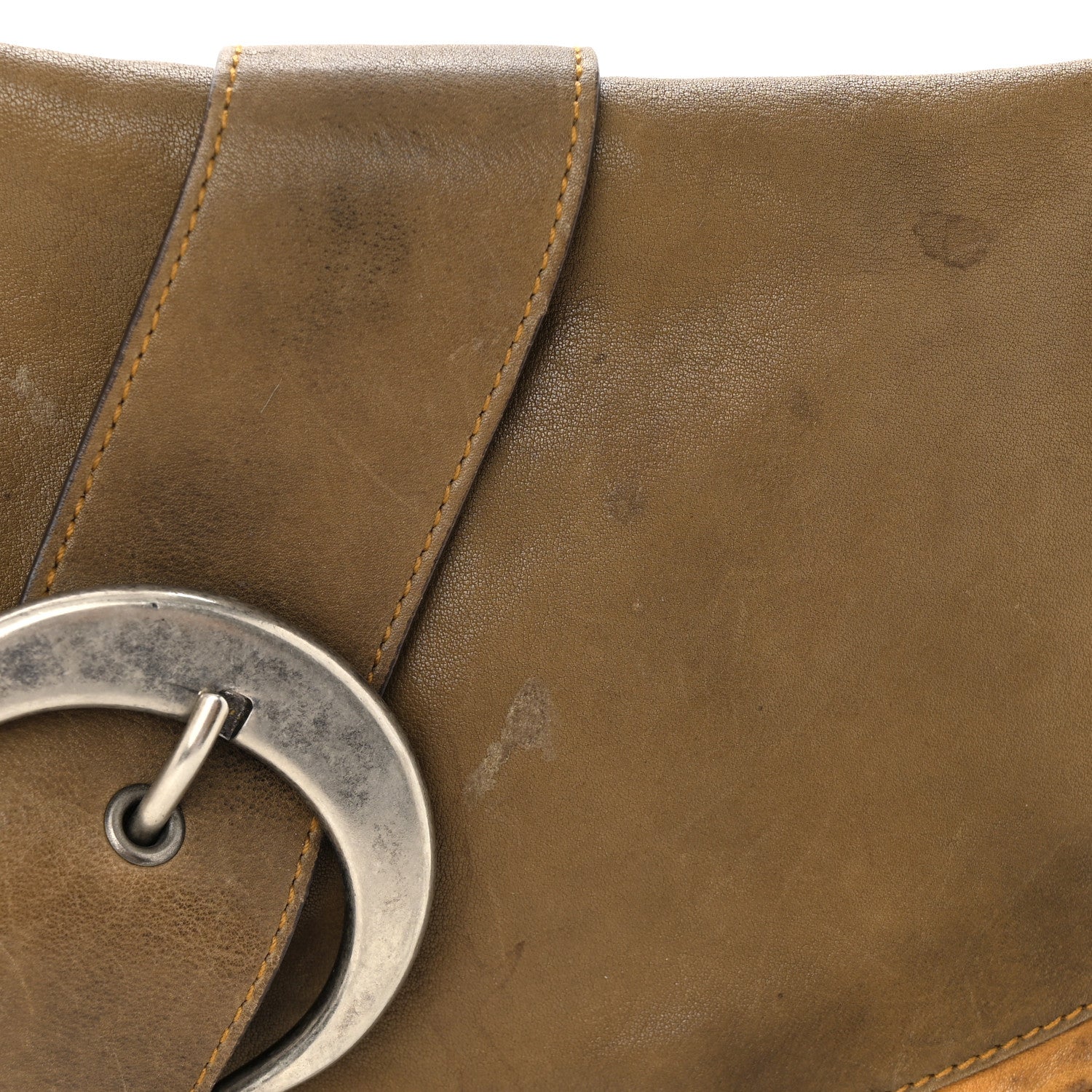 Christian Dior Calfskin Gaucho Double Saddle Bag Brown 12 of 16