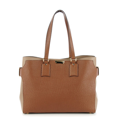 Burberry Heritage Grain Smooth Calfskin Large Clarborough Tote Taupe Brown 1 of 8