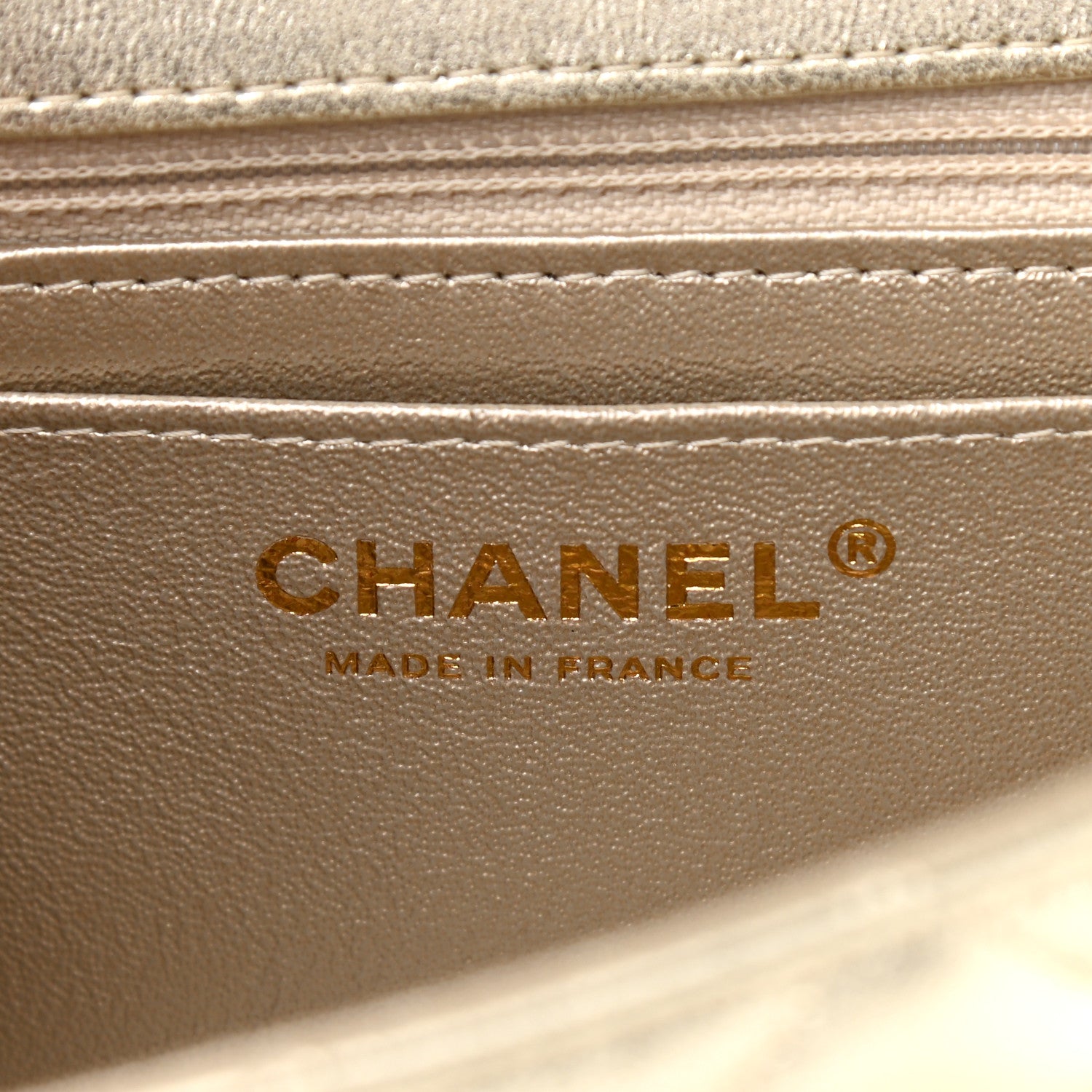 Chanel Metallic Lambskin Quilted Mini Rectangular Flap Gold 5 of 8
