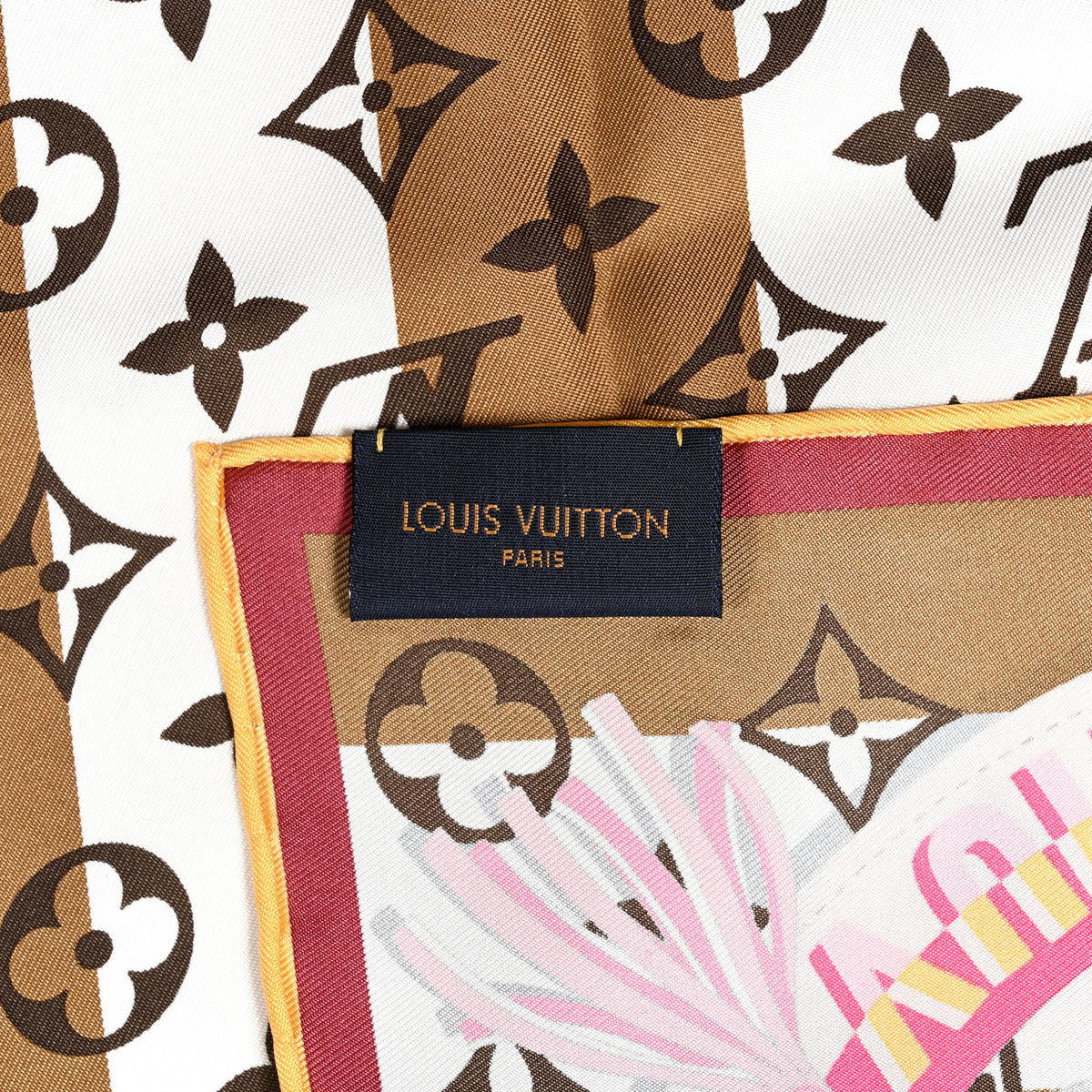 Louis Vuitton Silk Monogram Trunks And Bags Square Scarf Multicolor 4 of 4