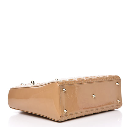 Christian Dior Patent Cannage Large Lady Dior Beige 4 of 21