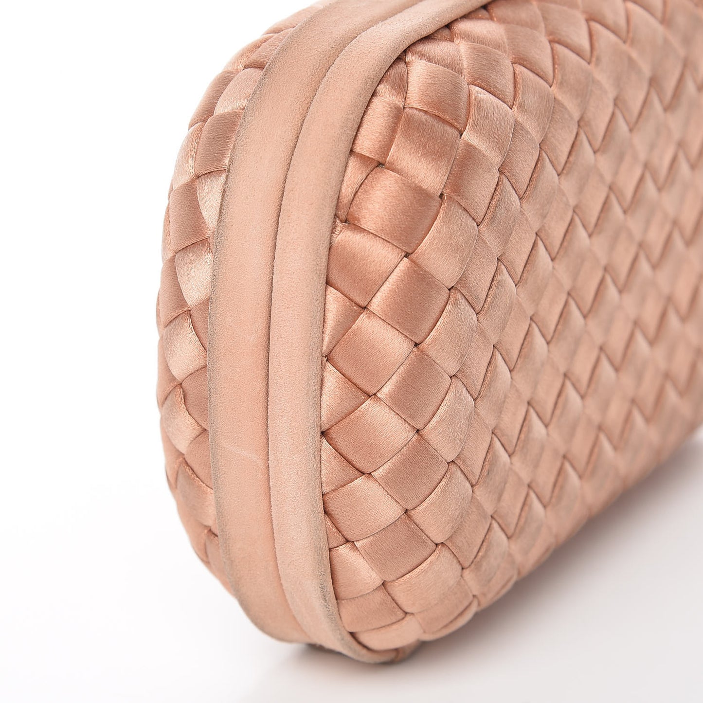 Satin Intrecciato Impero Knot Clutch Dahlia
