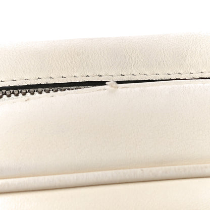 Gucci Calfskin Matelasse Medium GG Marmont Chain Shoulder Bag Mystic White 13 of 14