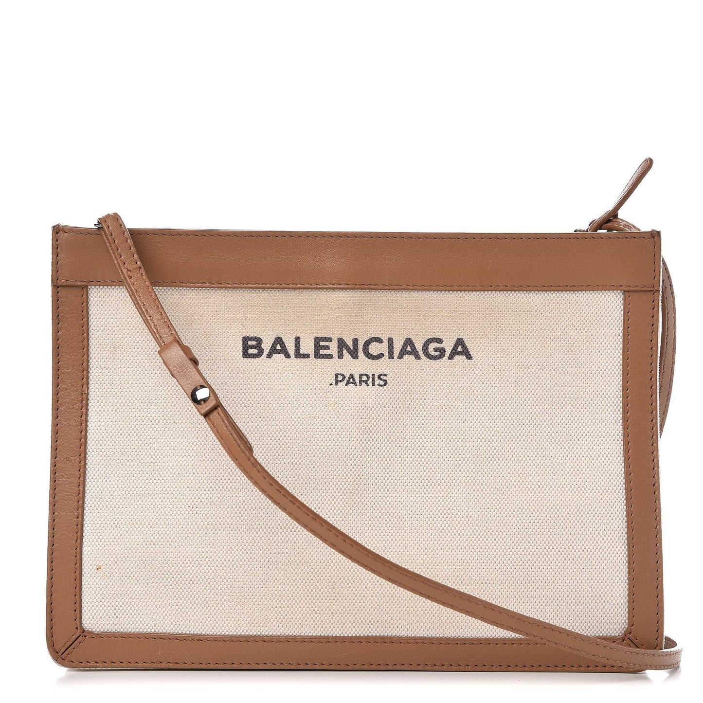Cotton Canvas Pochette Crossbody Bag Tan