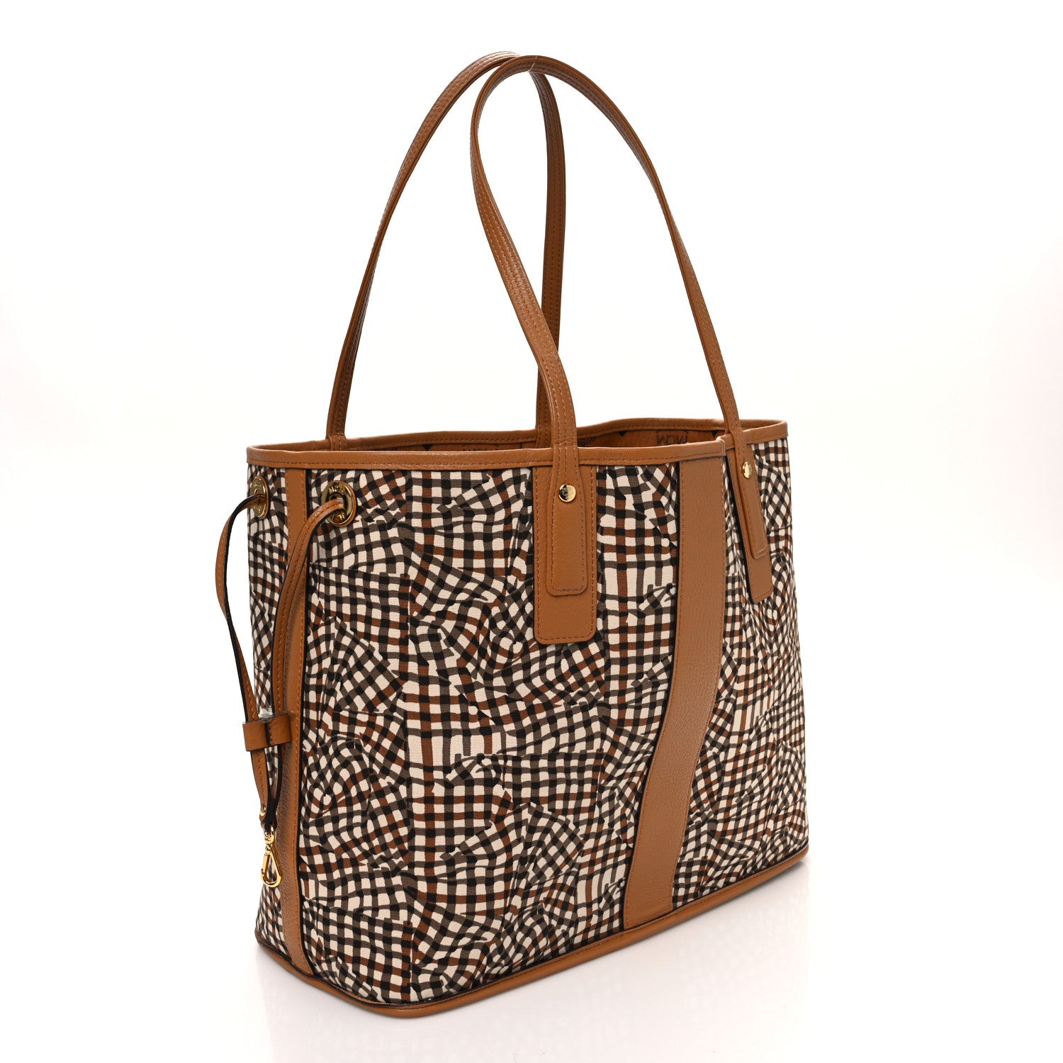MCM Visetos Medium Liz Reversible Shopper Tote Cognac 11 of 17