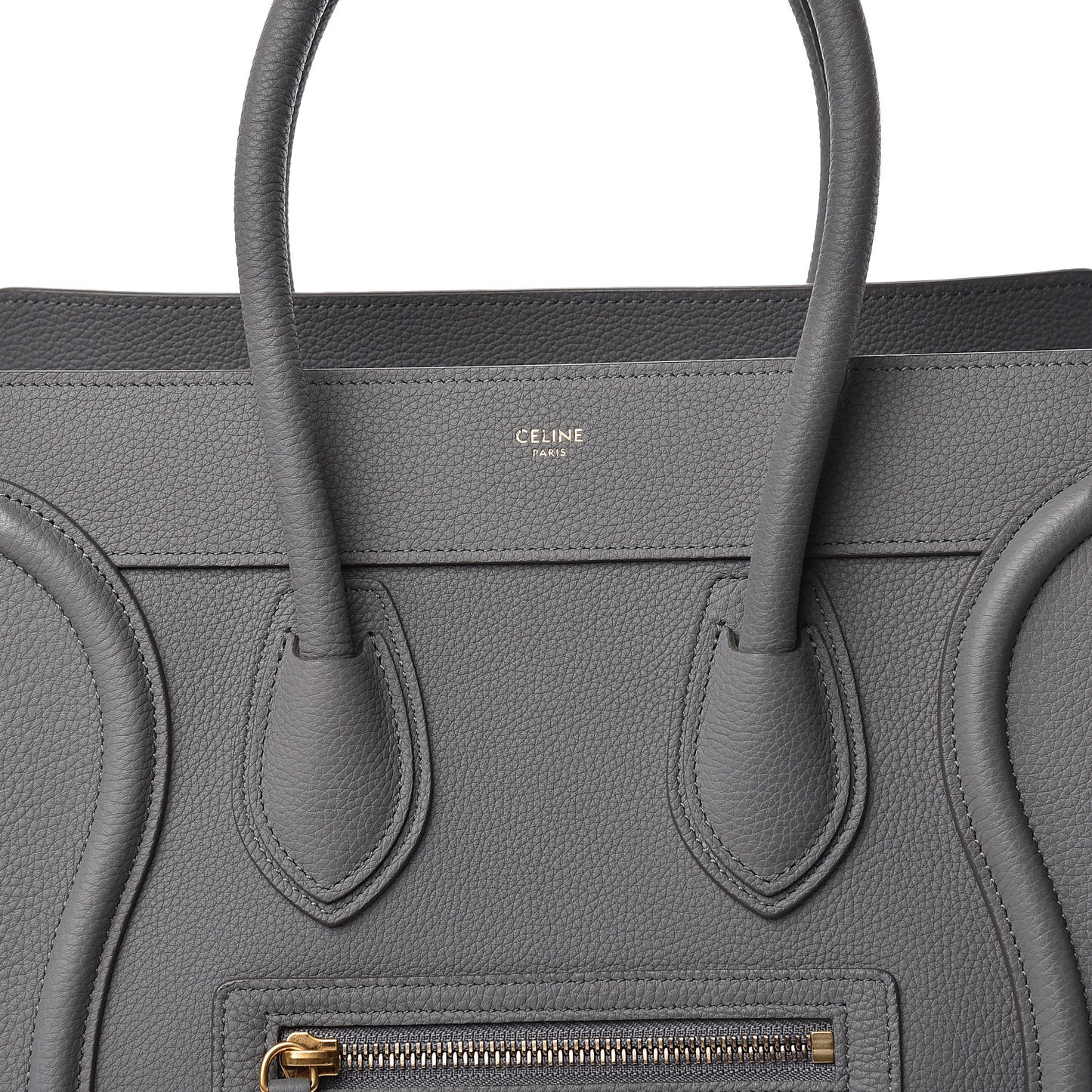 Baby Drummed Calfskin Micro Luggage Kohl