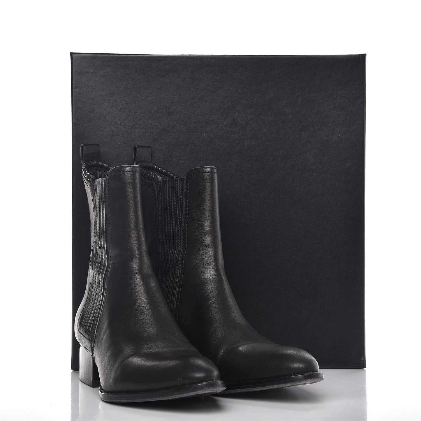 Calfskin Anouk Mid Calf Boots 37 Black