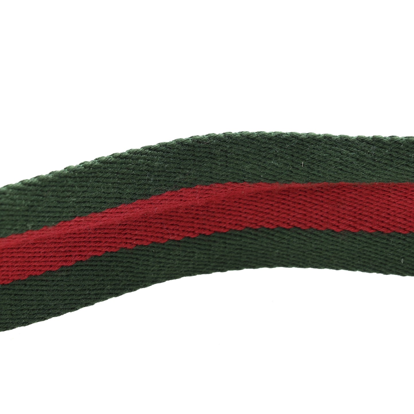 Nylon Calfskin Double G Web 40mm Belt 85 34 Green Red Dark Cocoa