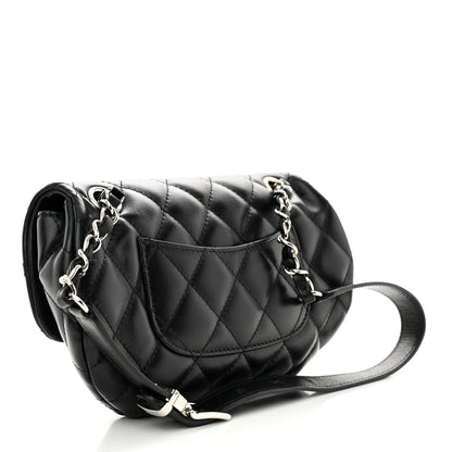 Chanel Calfskin Quilted CC Uniform Flap Belt Bag Black 3 of 10