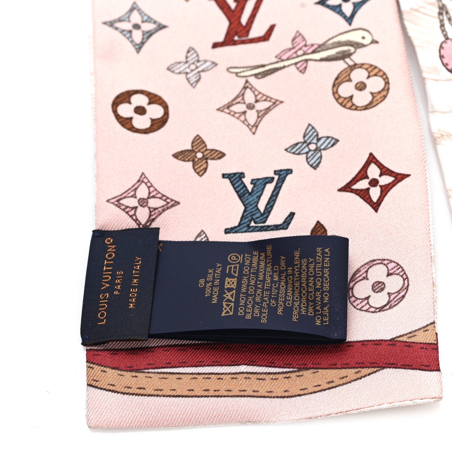 Silk Monogram Up And Away Bandeau Rose Clair
