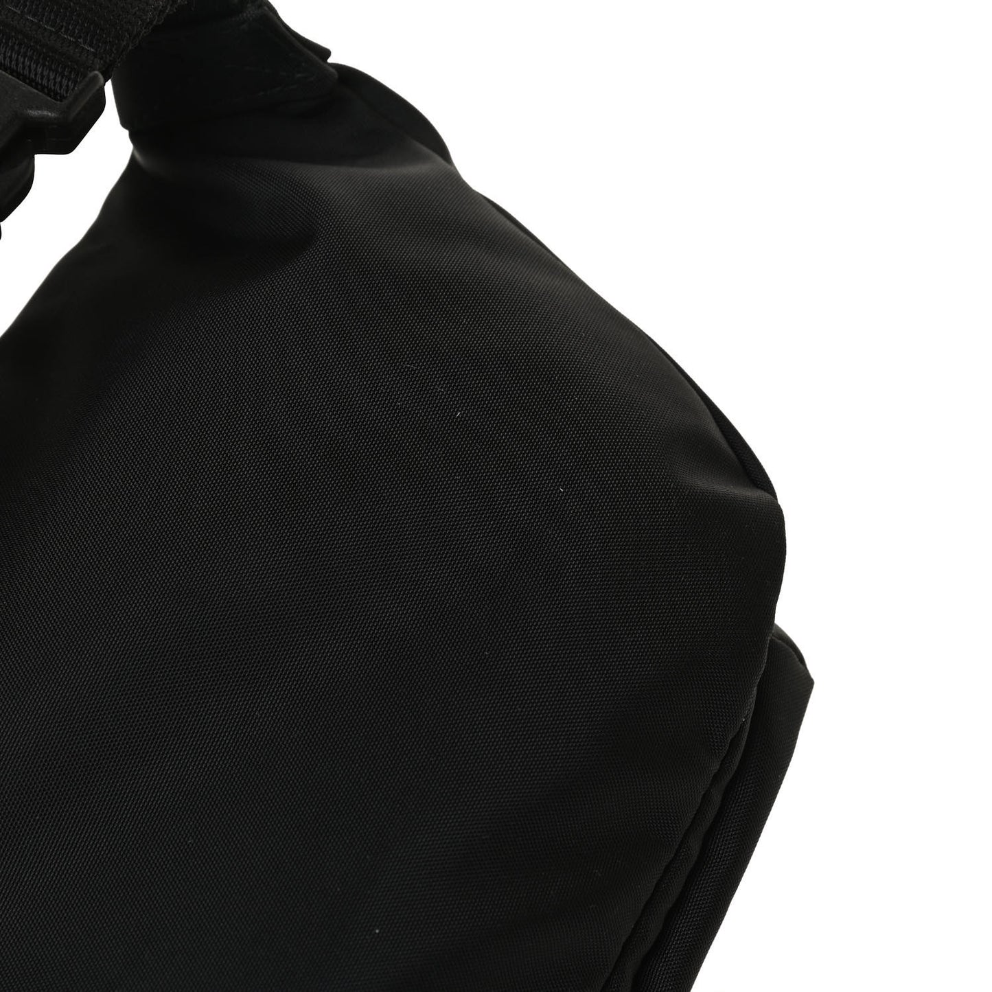 Textured Sport Nylon Logo Embroidered Wheel Beltpack Black