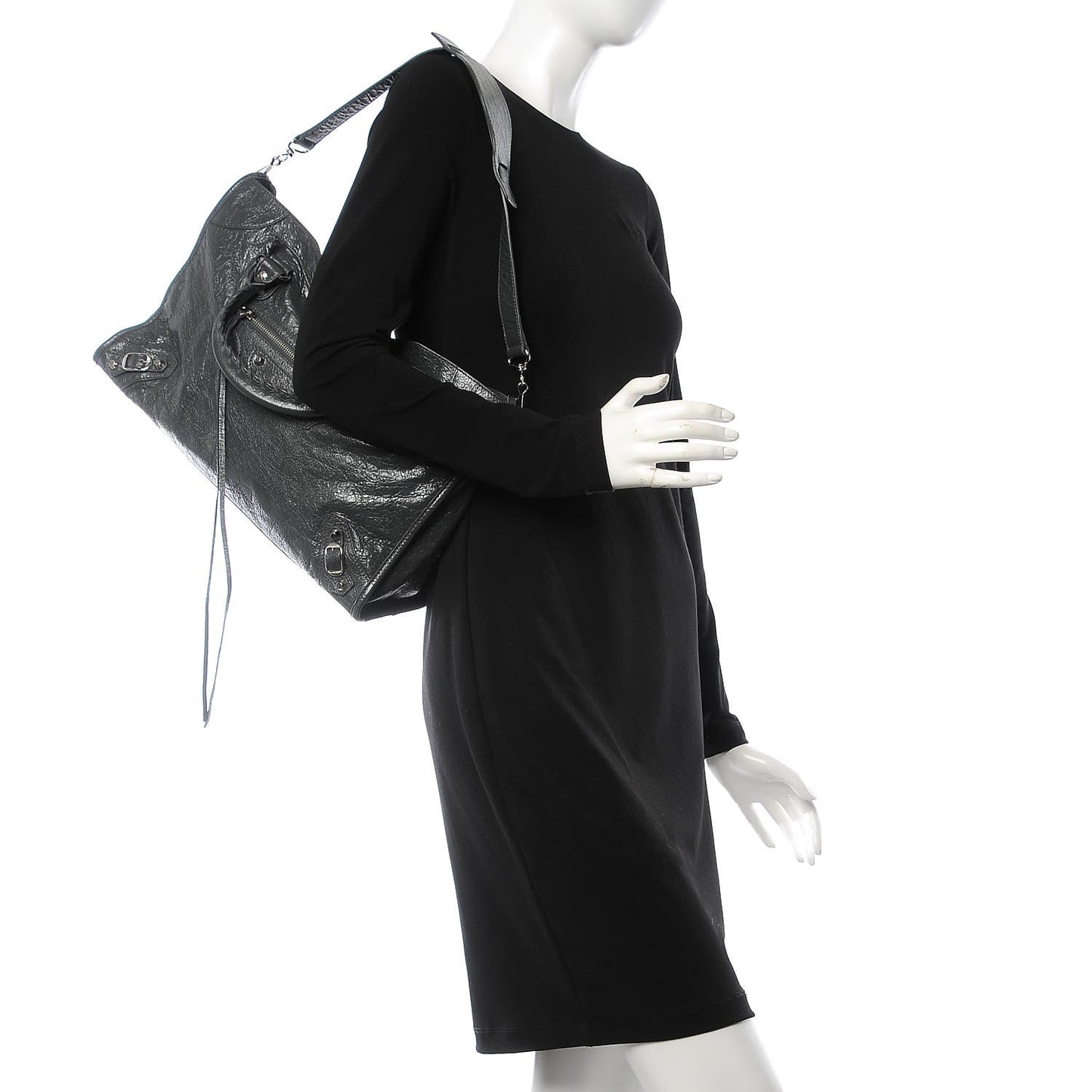 Agneau Classic Silver Hardware City Gris Fossile Anthracite