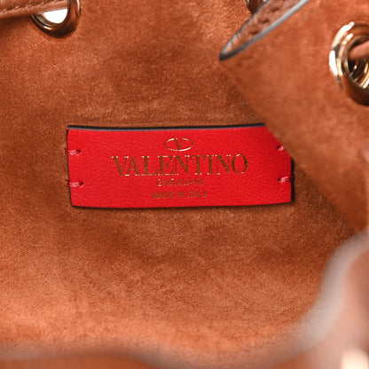 Valentino Garavani Grained Calfskin Rockstud Bucket Bag Saddle Brown 6 of 9