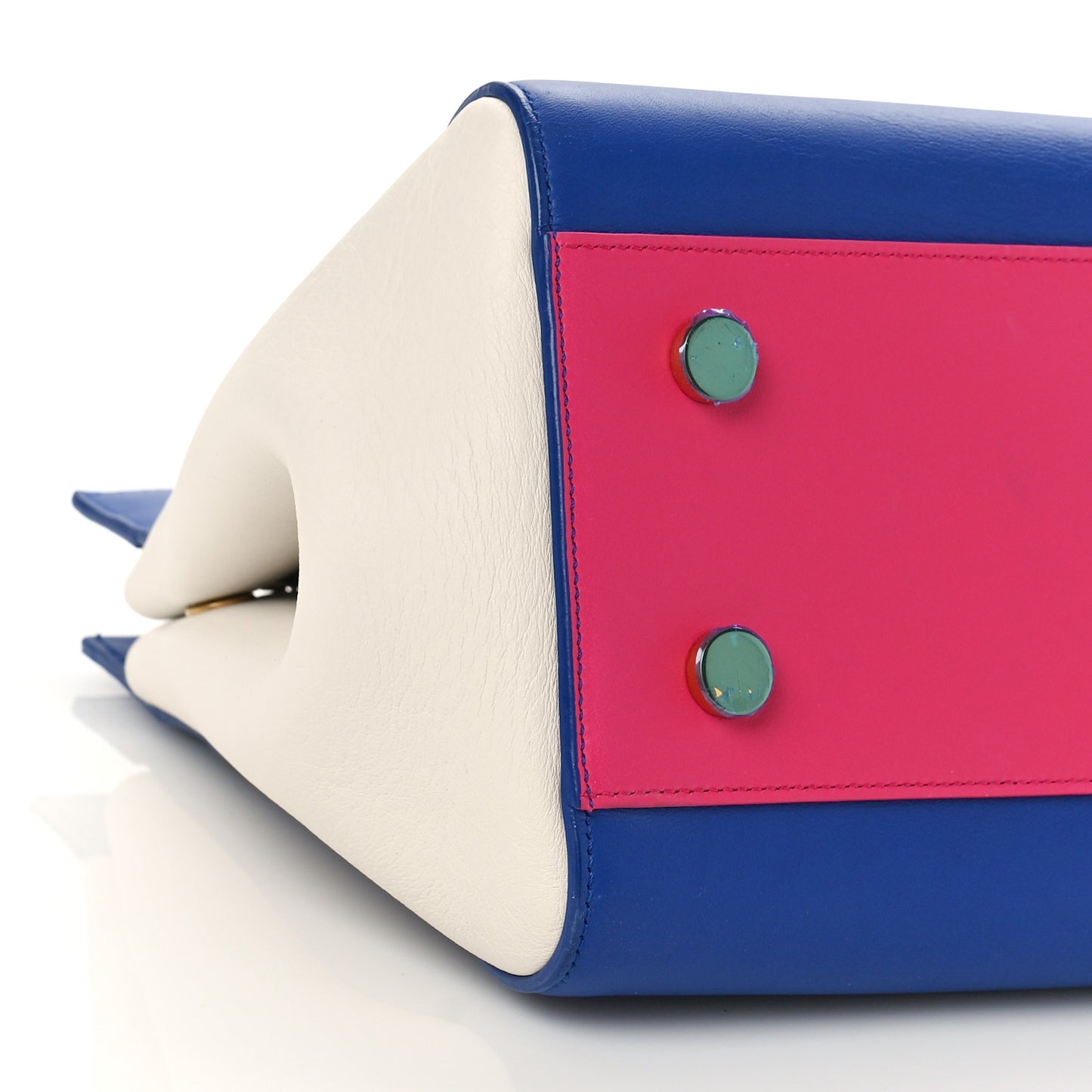 Calfskin Small Cabas Rive Gauche Blue White Pink