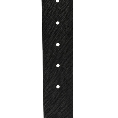 Prada Saffiano Triangle Reversible Belt 85 34 Black Caramel 4 of 6