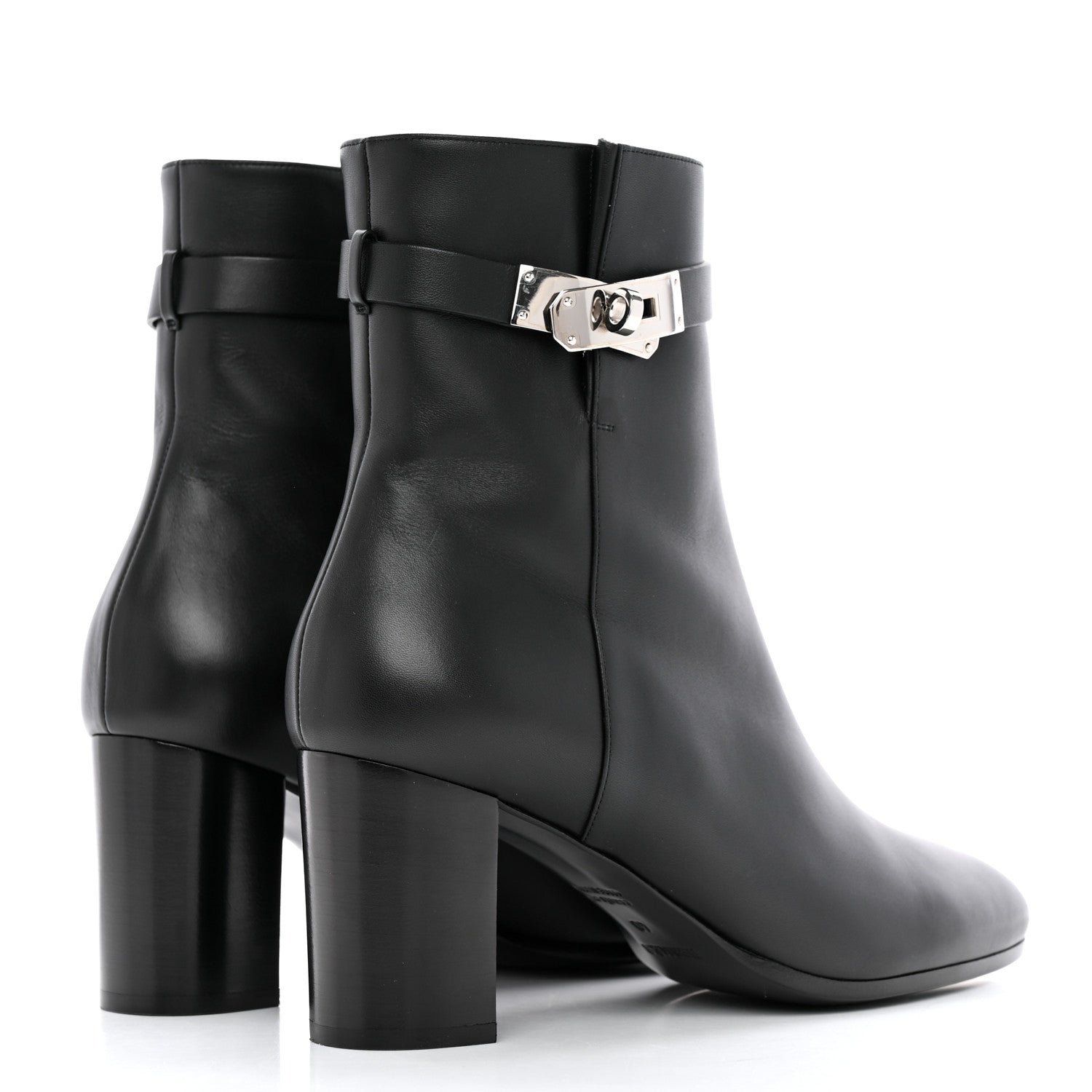 Hermes Calfskin Saint Germain Ankle Boots 40 Black 4 of 9