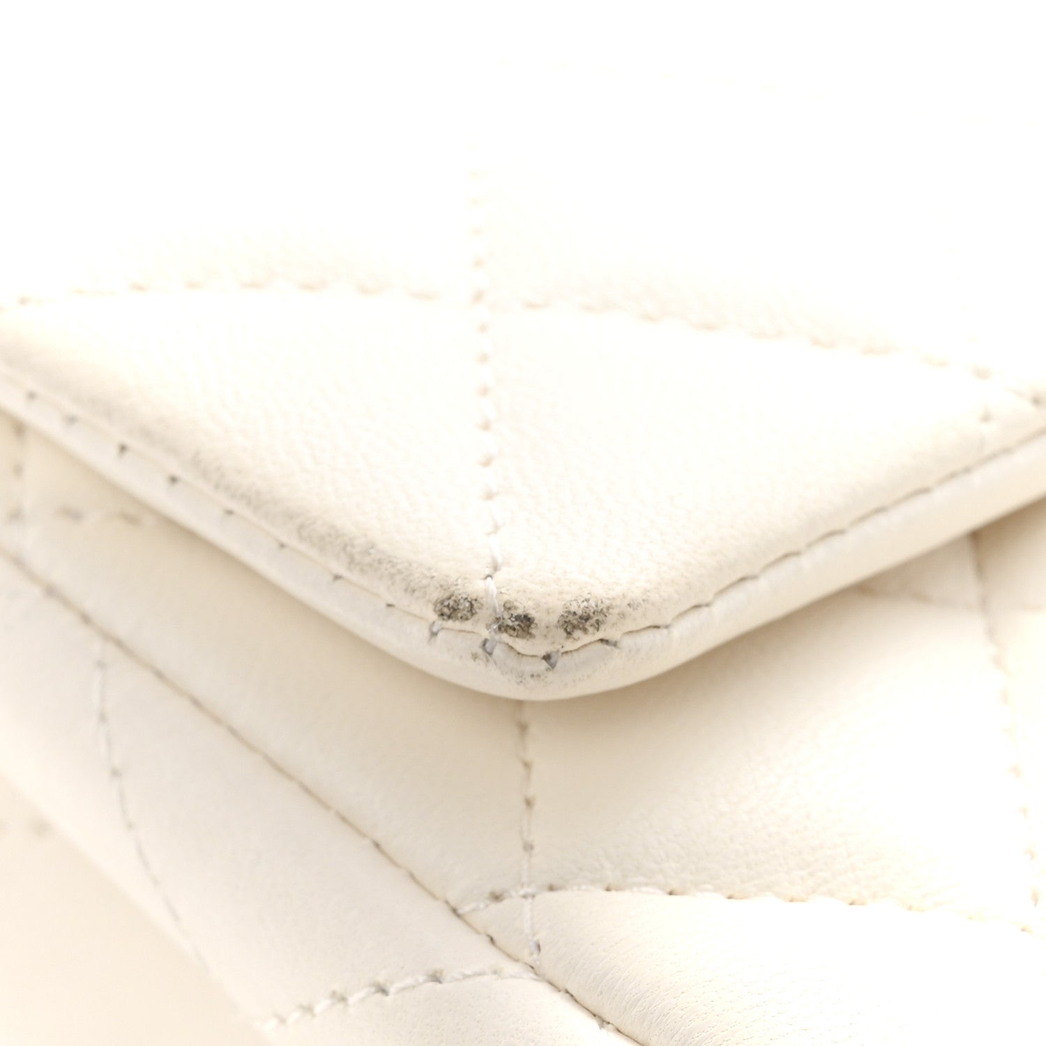 Chanel Lambskin Quilted Mini Rectangular Flap White 11 of 13