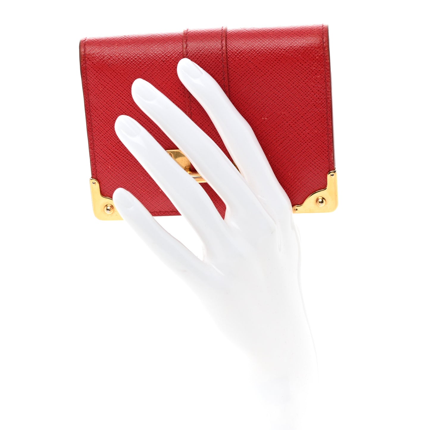 Saffiano Cahier Compact Flap Wallet Fuoco