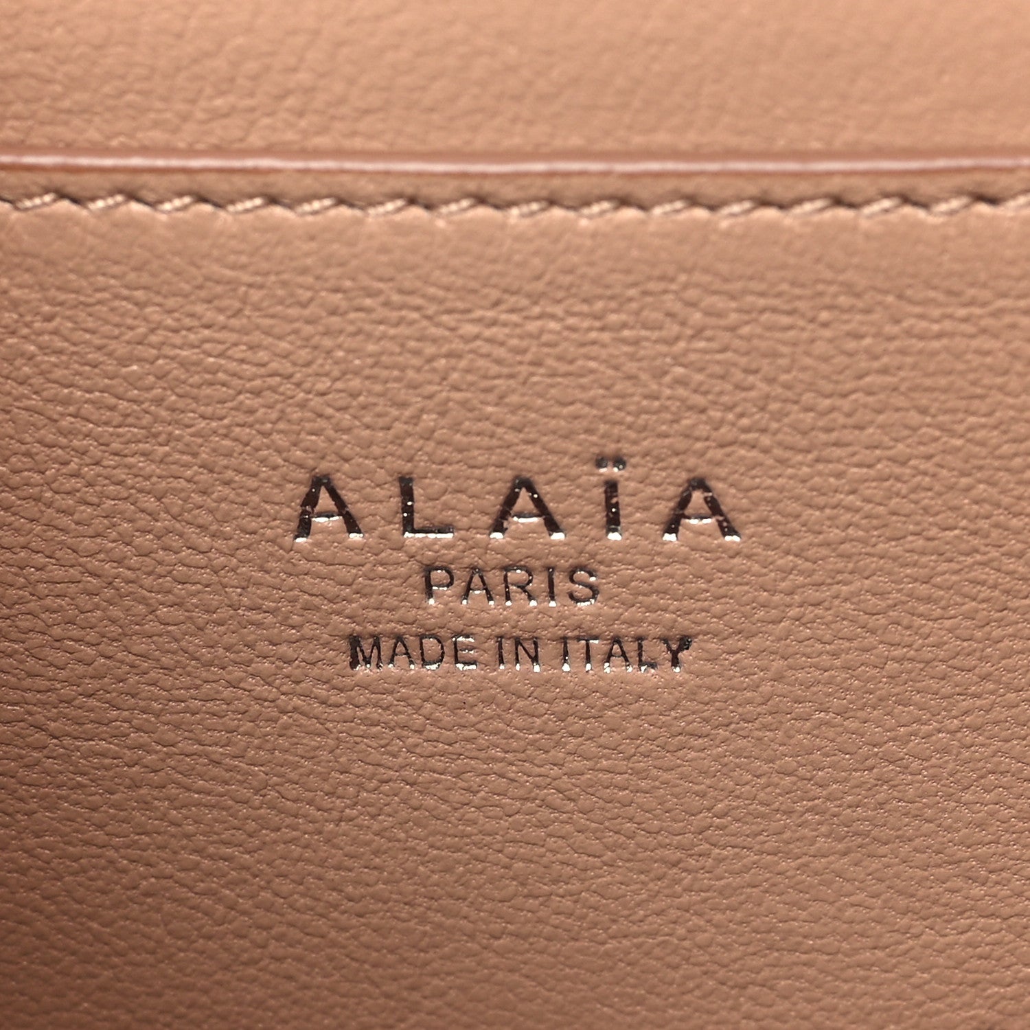 Alaia Calfskin Laser Cut Oum Double Envelope Clutch Crossbody Sable 7 of 9