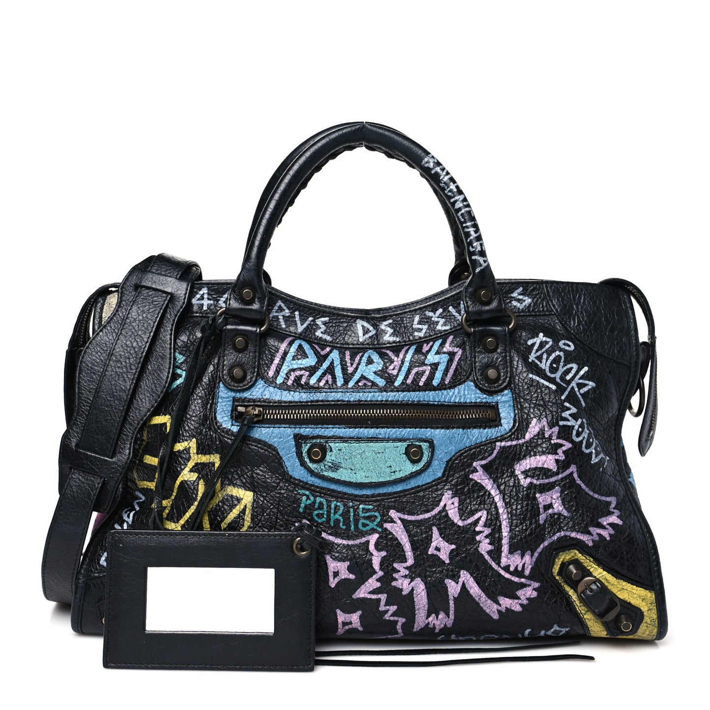 Agneau Graffiti All Over Classic Hardware City Black Multicolor