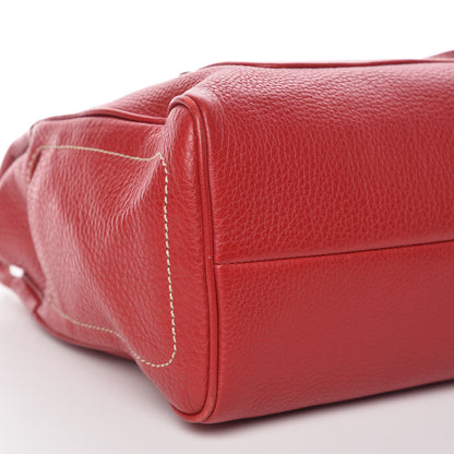 Prada Vitello Daino Shoulder Bag Rosso 5 of 13